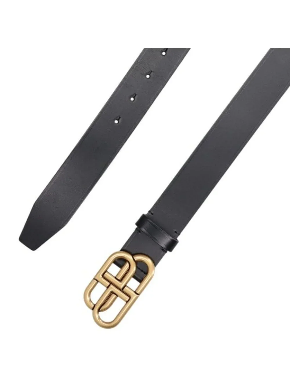 Balenciaga BB Logo Buckle Leather Belt